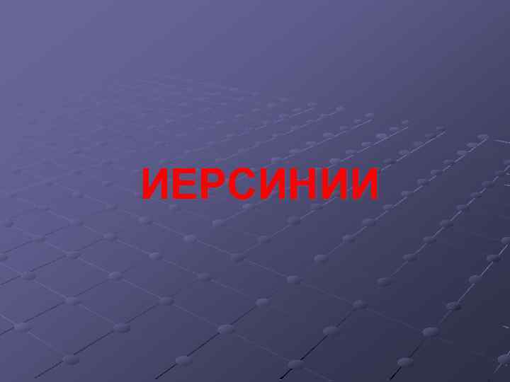 ИЕРСИНИИ 