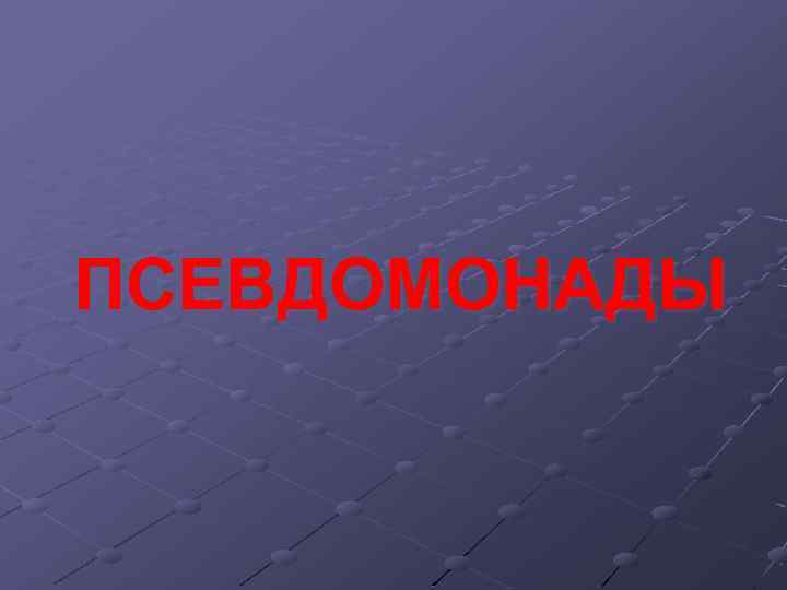 ПСЕВДОМОНАДЫ 