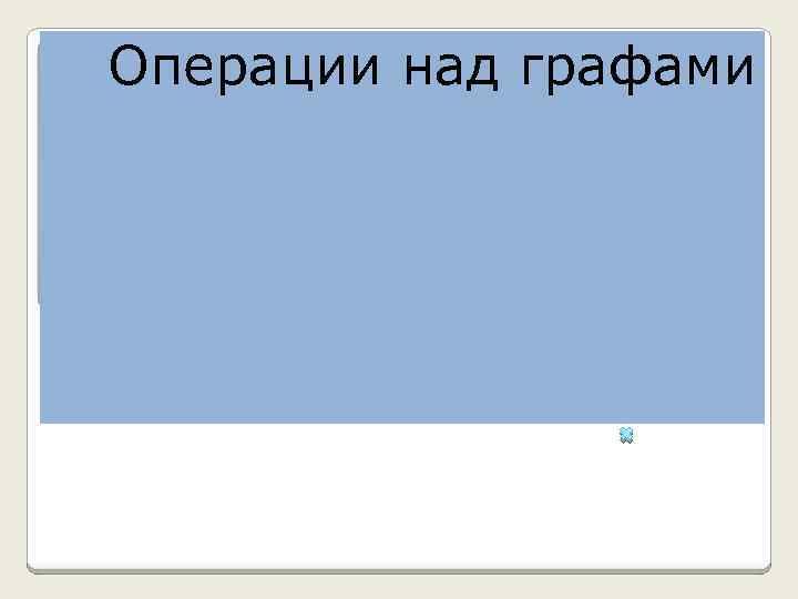 Операции над графами 