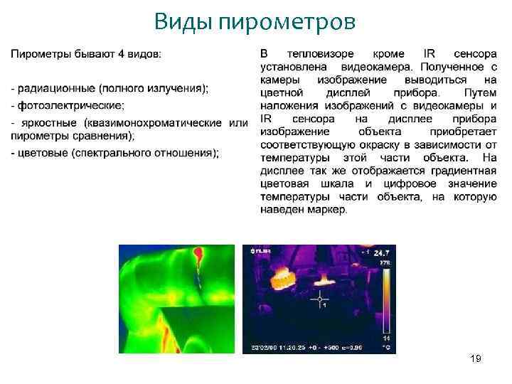 Виды пирометров 19 