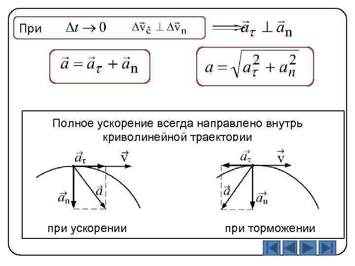 Полные ускорения движения. Полное ускорение определяется по формуле. Полное ускорение материальной точки определяется формулой. Полное ускорение точки формула. Вектор полного ускорения.