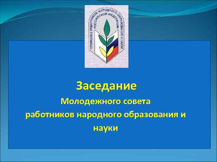 Заседание Молодежного совета работников народного образования и науки 