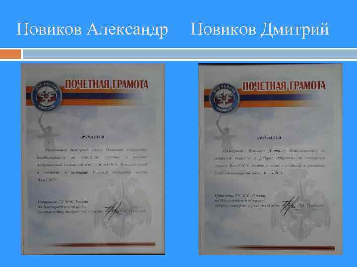 Новиков Александр Новиков Дмитрий 