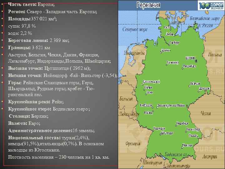 Германия по плану описания