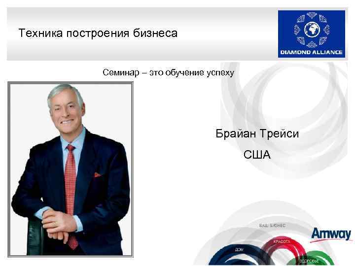Техника построения бизнеса Семинар – это обучение успеху Брайан Трейси США 