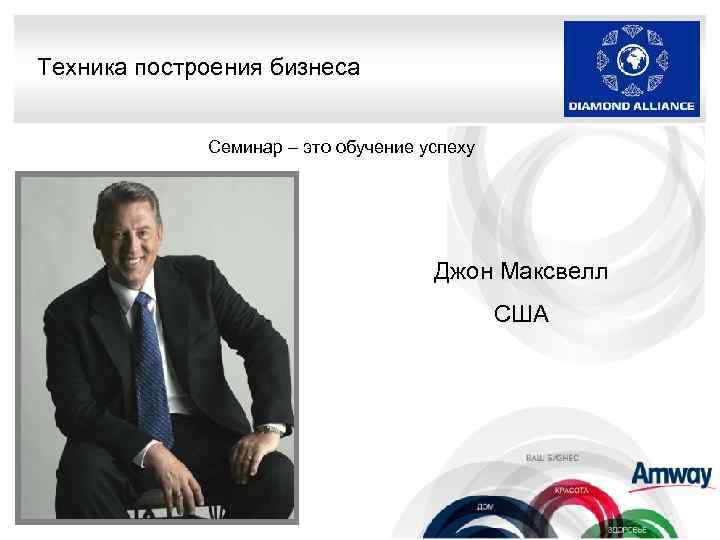 Техника построения бизнеса Семинар – это обучение успеху Джон Максвелл США 