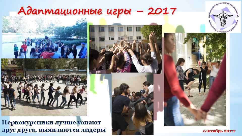 Адаптационные игры – 2017 Первокурсники лучше узнают друга, выявляются лидеры сентябрь 2017 г 