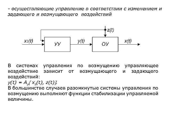 Схема управления по возмущению