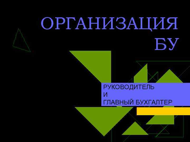 ОРГАНИЗАЦИЯ БУ РУКОВОДИТЕЛЬ И ГЛАВНЫЙ БУХГАЛТЕР 