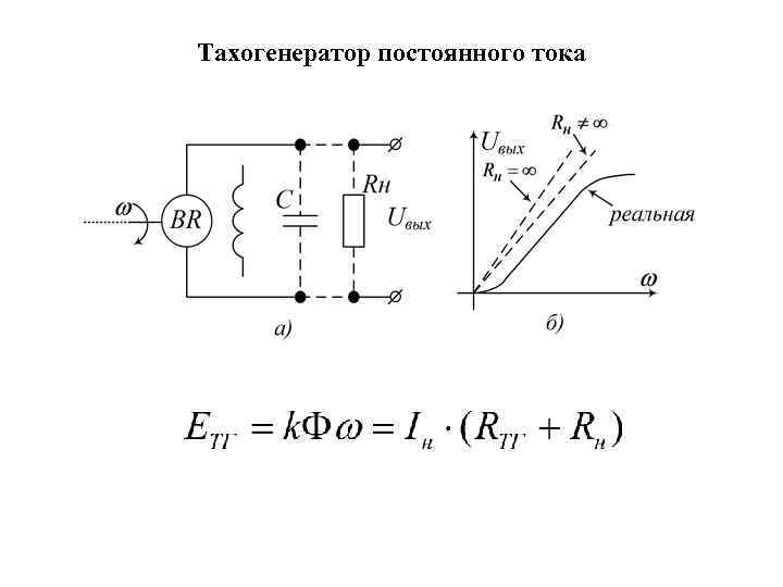 Схема тахогенератора постоянного тока