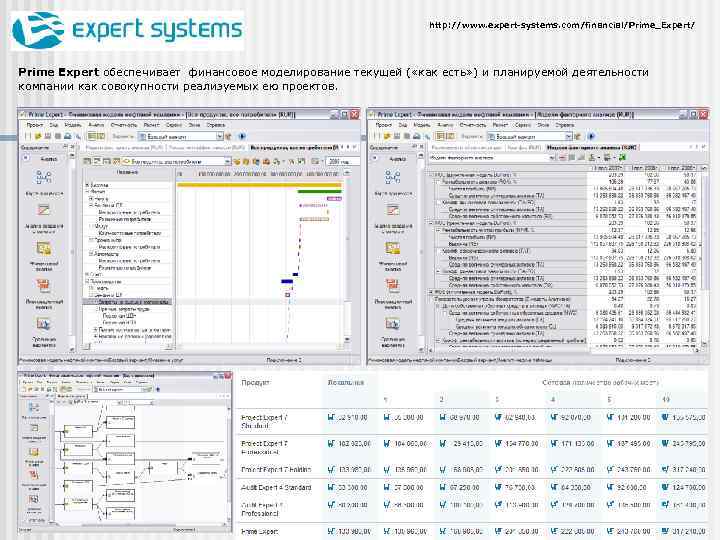 http: //www. expert-systems. com/financial/Prime_Expert/ Prime Expert обеспечивает финансовое моделирование текущей ( «как есть» )