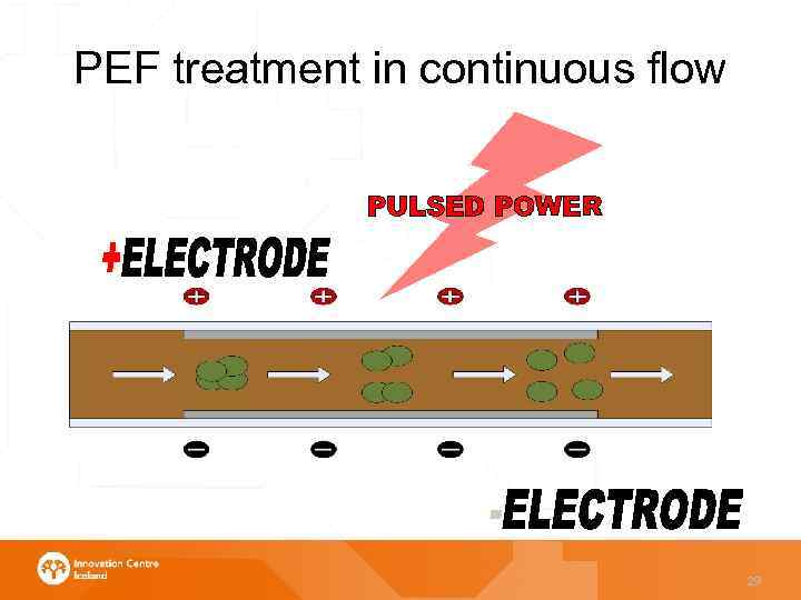 PEF treatment in continuous flow PULSED POWER 29 