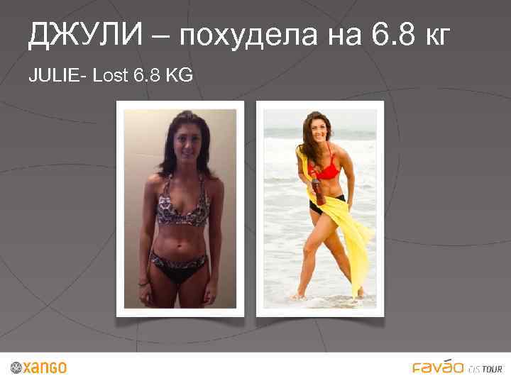 ДЖУЛИ – похудела на 6. 8 кг JULIE- Lost 6. 8 KG 