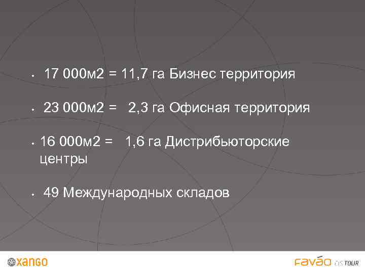  • 17 000 м 2 = 11, 7 га Бизнес территория • 23