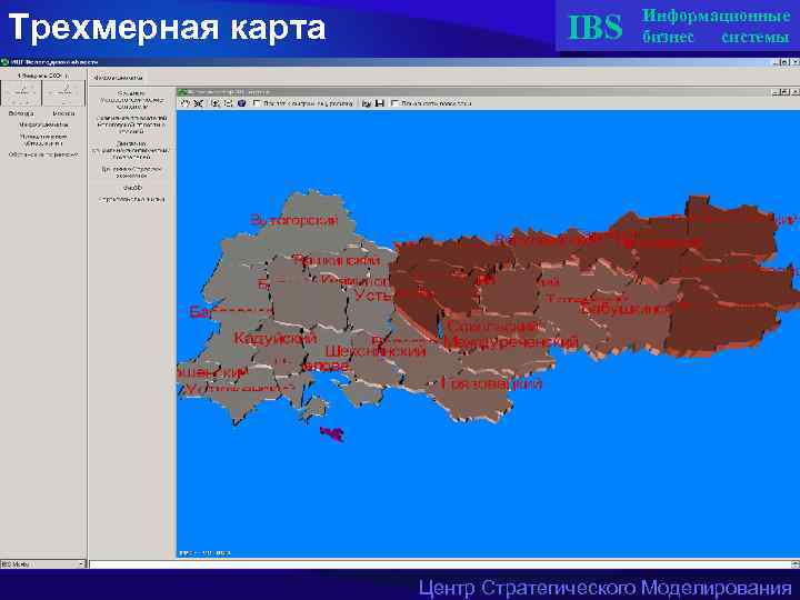 Трехмерная карта IBS Информационные бизнес системы Центр Стратегического Моделирования 