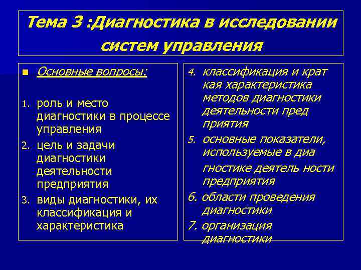 Мест диагностика. Диагностики систем управления. Приемы и методы диагностики систем управления. Задачи диагностики системы управления. Процедура диагностики системы управления.