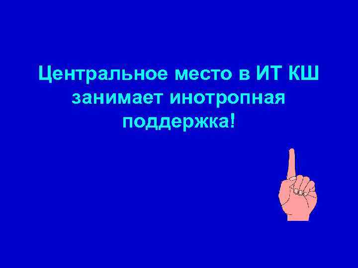 Центральное место в ИТ КШ занимает инотропная поддержка! 