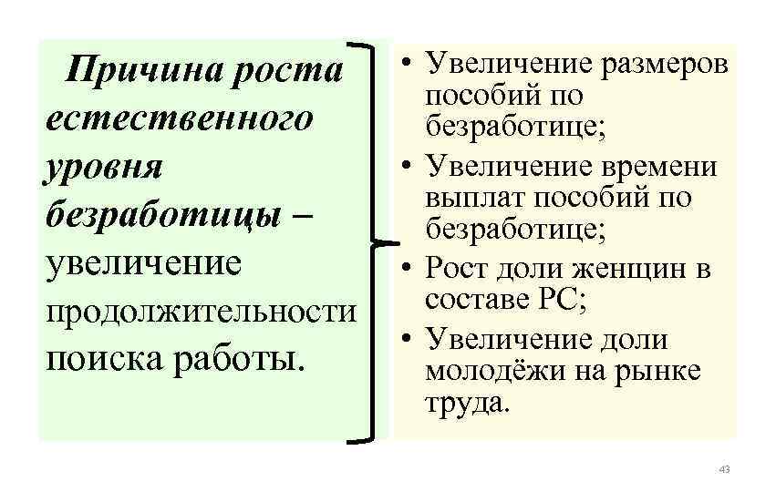 Причины естественного уровня безработицы