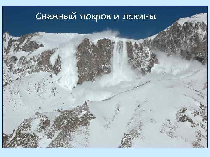 Снежный покров и лавины 