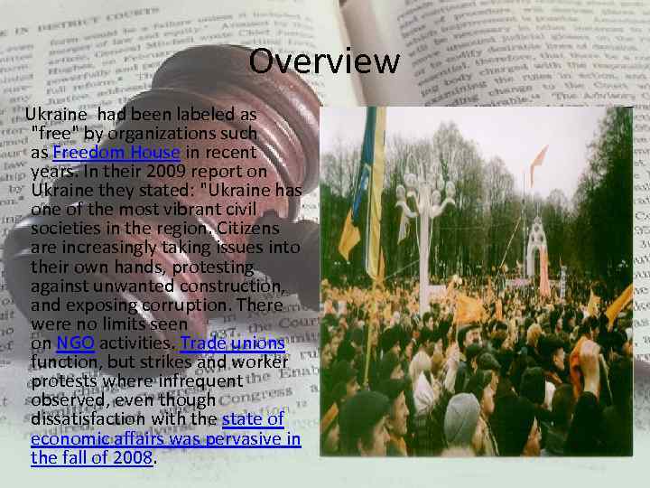 Overview Ukraine had been labeled as 