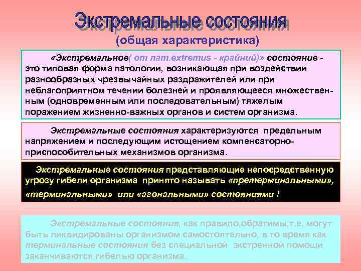 Дайте общую характеристику состояния русской культуры в. Общая характеристика экстремальных состояний. Механизмы развития экстремальных состояний.