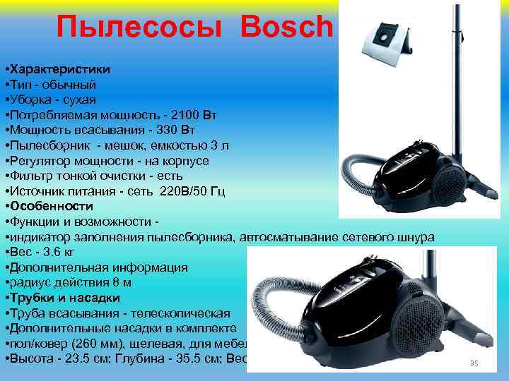 Характеристика bosch