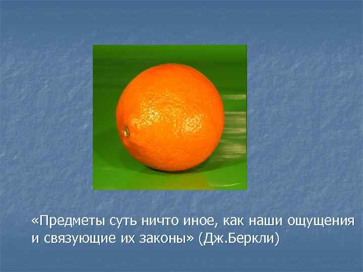  «Предметы суть ничто иное, как наши ощущения и связующие их законы» (Дж. Беркли)