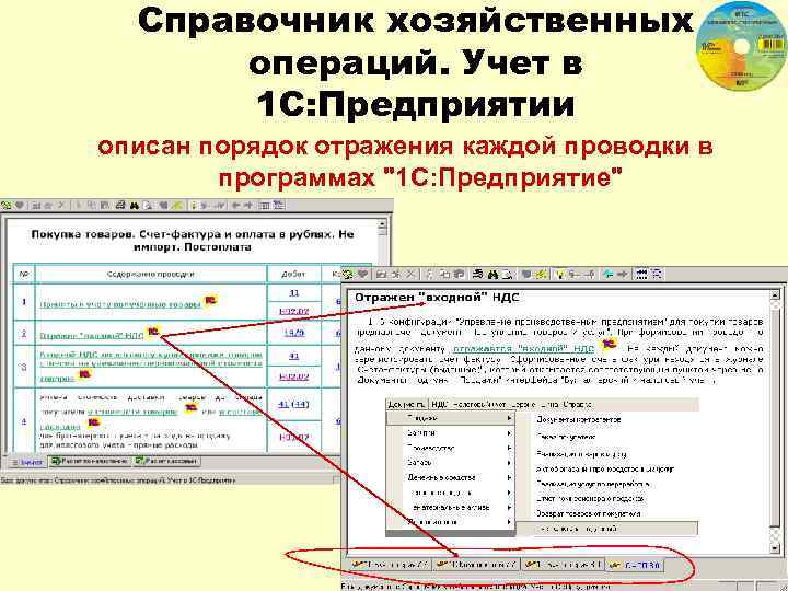 Справочник хозяйственных операций. Учет в 1 С: Предприятии описан порядок отражения каждой проводки в