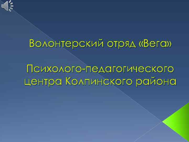 Волонтерский отряд «Вега» Психолого-педагогического центра Колпинского района 