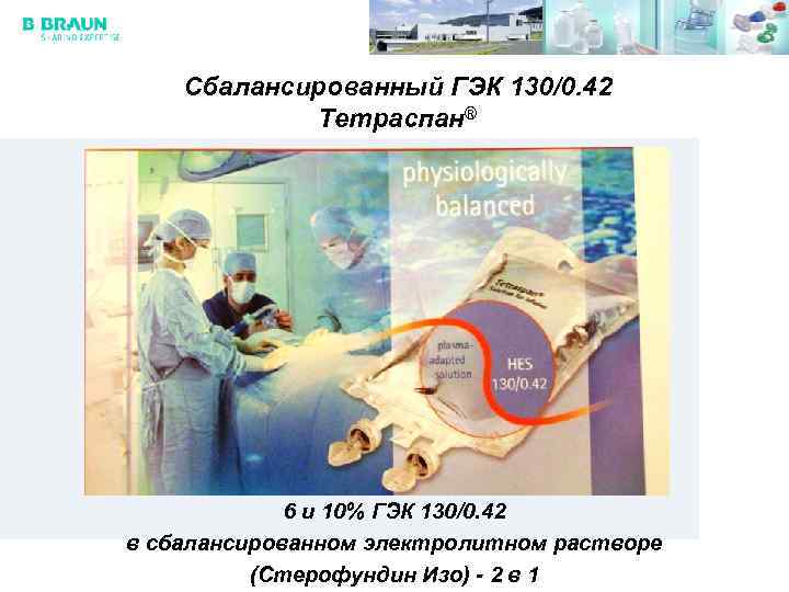 Сбалансированный ГЭК 130/0. 42 Тетраспан® 6 и 10% ГЭК 130/0. 42 в сбалансированном электролитном