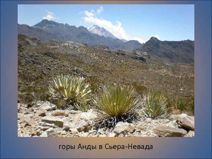 горы Анды в Сьера-Невада 