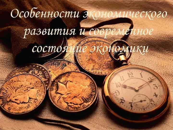 Особенности экономического развития и современное состояние экономики 