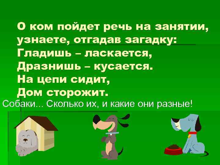 О ком пойдет речь на занятии, узнаете, отгадав загадку: Гладишь – ласкается, Дразнишь –