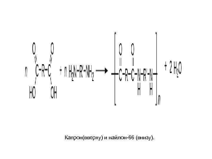 Капрон(вверху) и найлон-66 (внизу). 