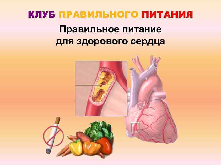 КЛУБ ПРАВИЛЬНОГО ПИТАНИЯ Правильное питание для здорового сердца 