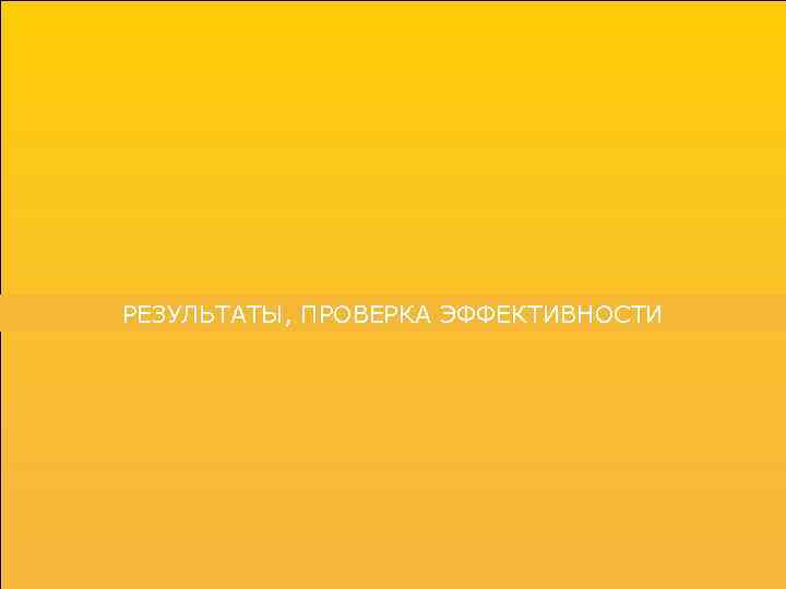 РЕЗУЛЬТАТЫ, ПРОВЕРКА ЭФФЕКТИВНОСТИ 