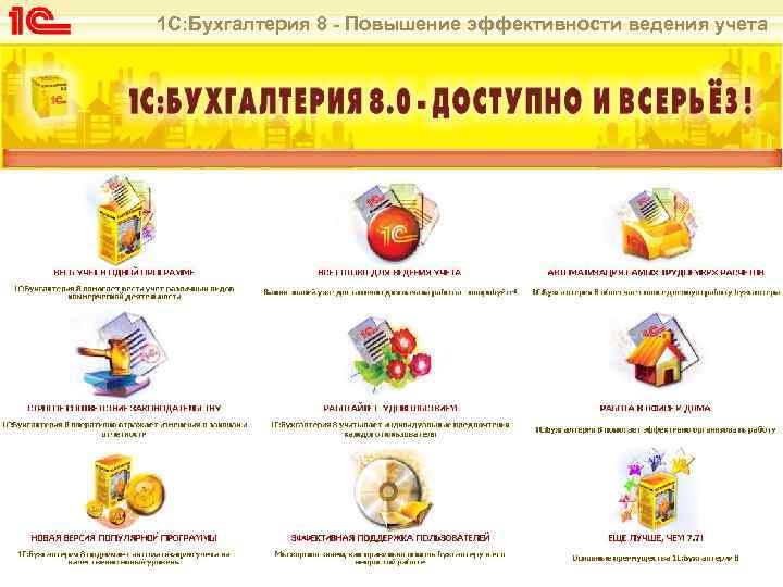 1 С: Бухгалтерия 8 - Повышение эффективности ведения учета 