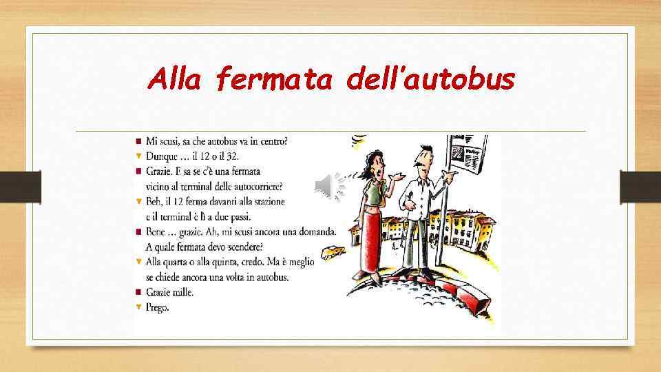 Alla fermata dell’autobus 