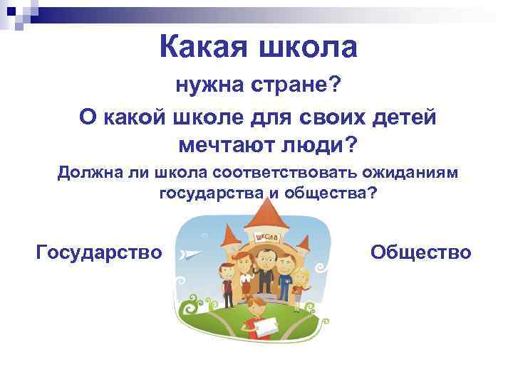 Какая школа нужна стране? О какой школе для своих детей мечтают люди? Должна ли