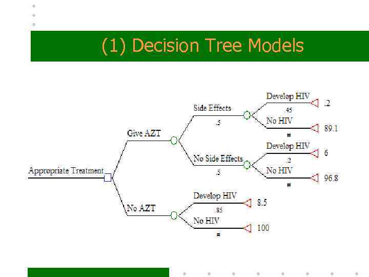 (1) Decision Tree Models 