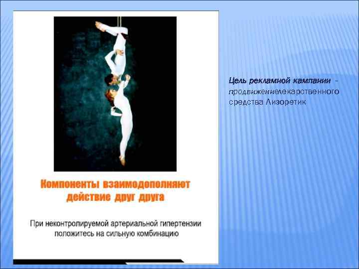 Цель рекламной кампании – продвижениелекарственного средства Лизоретик 