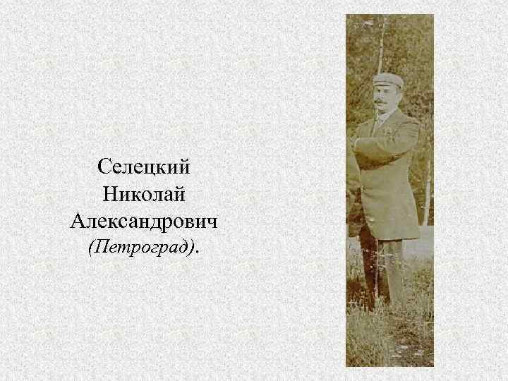 Селецкий Николай Александрович (Петроград). 