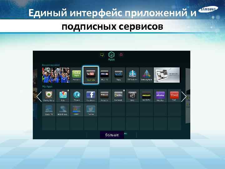 Единый интерфейс приложений и подписных сервисов больше 