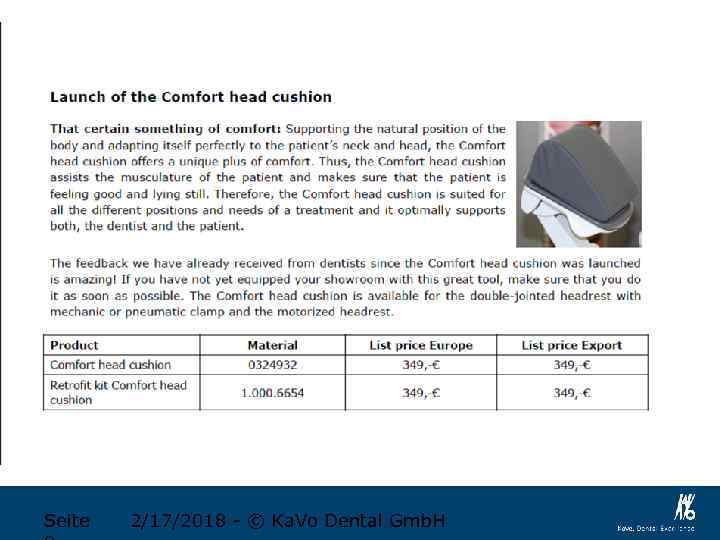 Seite 2/17/2018 - © Ka. Vo Dental Gmb. H 