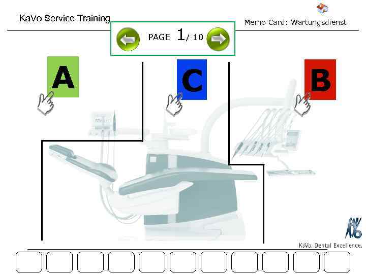 Ka. Vo Service Training PAGE A 1/ 10 C Memo Card: Wartungsdienst B 