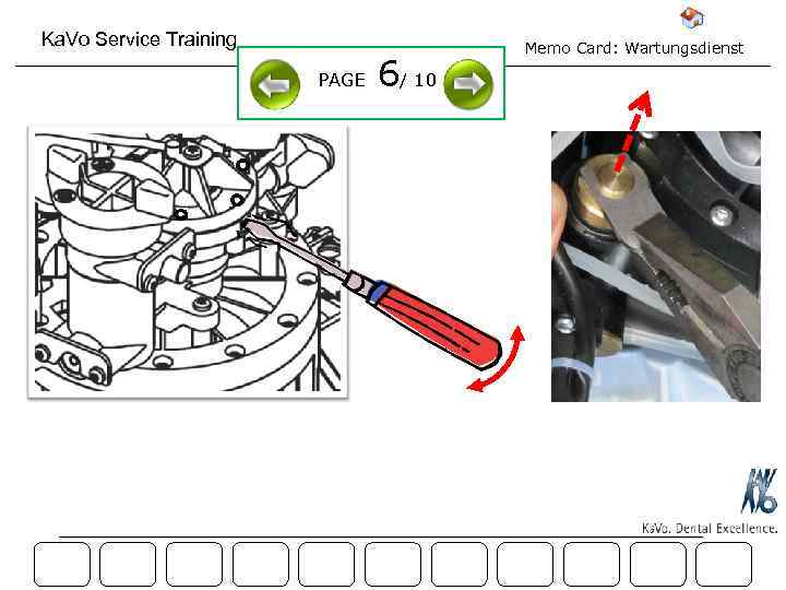 Ka. Vo Service Training PAGE 6/ 10 Memo Card: Wartungsdienst 