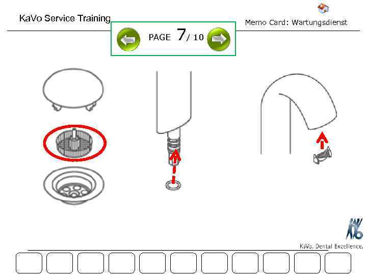Ka. Vo Service Training PAGE 7/ 10 Memo Card: Wartungsdienst 