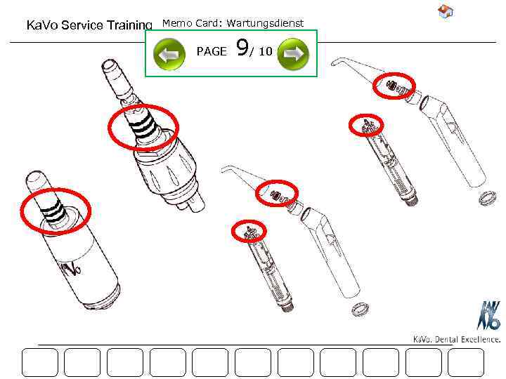 Ka. Vo Service Training Memo Card: Wartungsdienst PAGE 9/ 10 