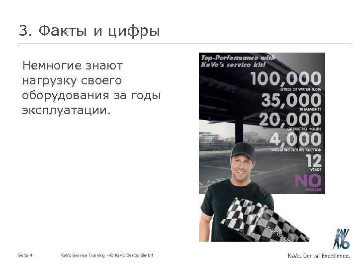 3. Факты и цифры Немногие знают нагрузку своего оборудования за годы эксплуатации. Seite 4