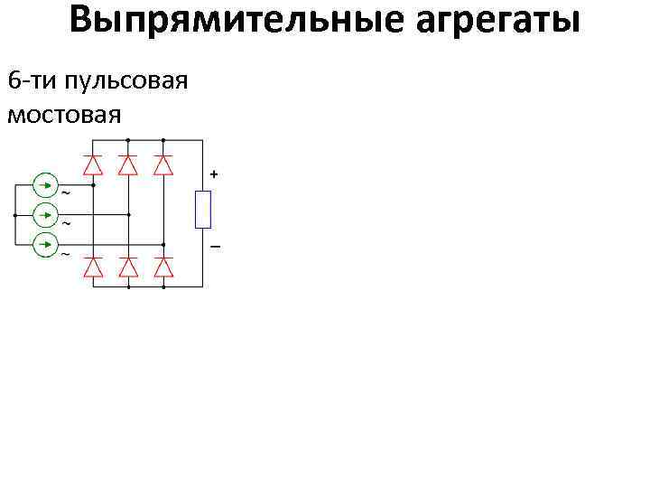 Выпрямительные агрегаты 6 -ти пульсовая мостовая 